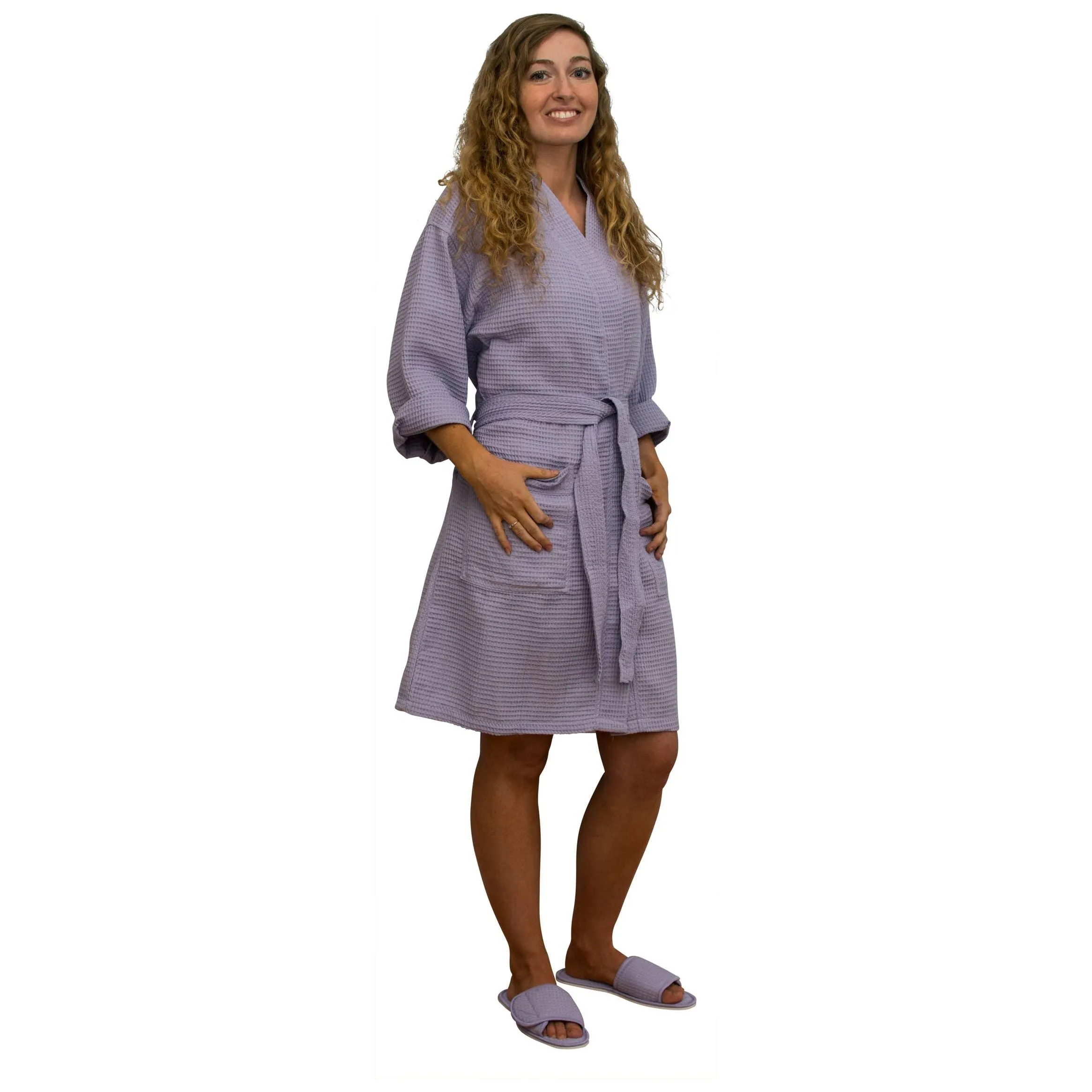 Kimono Cotton Waffle Robe