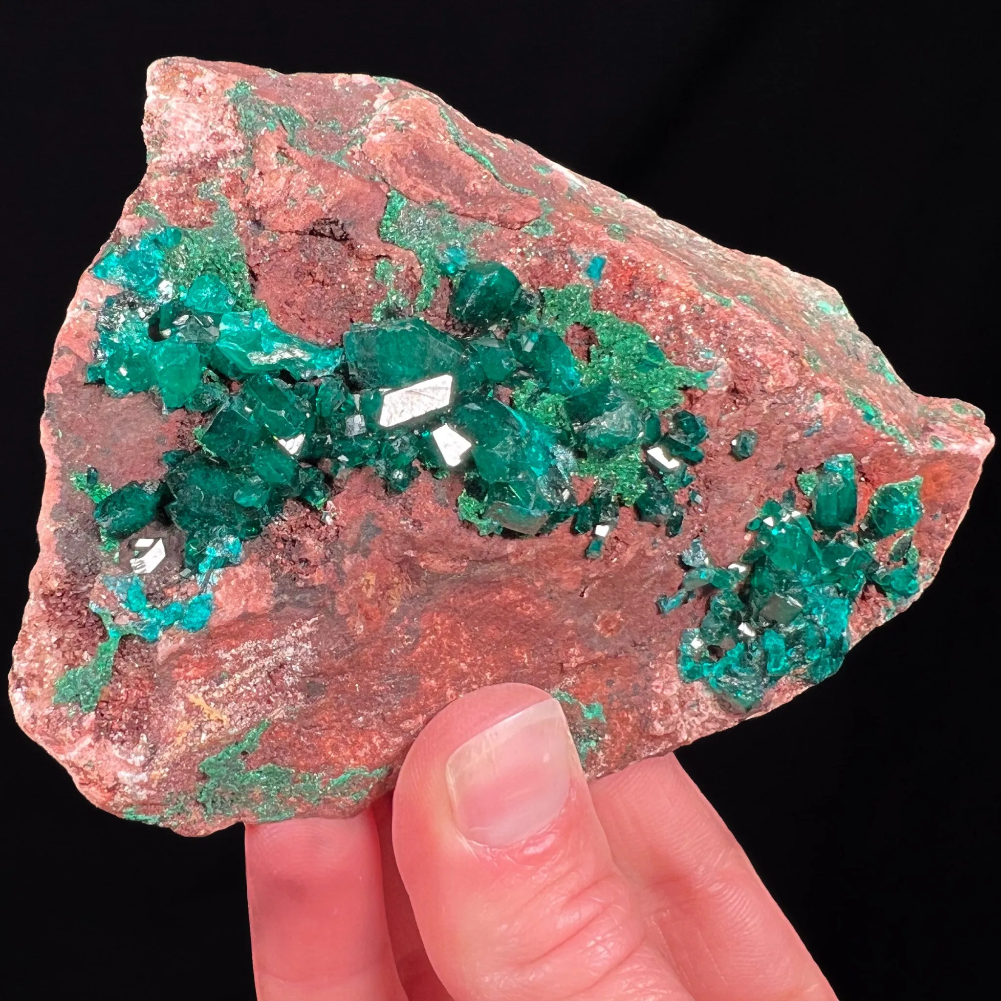 Large Dioptase with Malachite