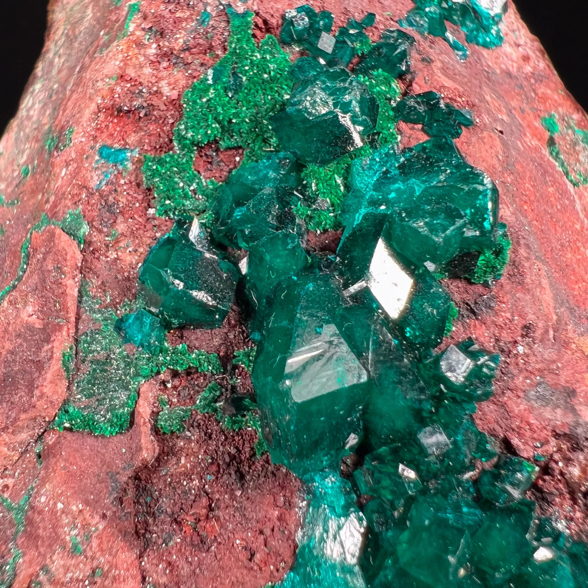 Large Dioptase with Malachite