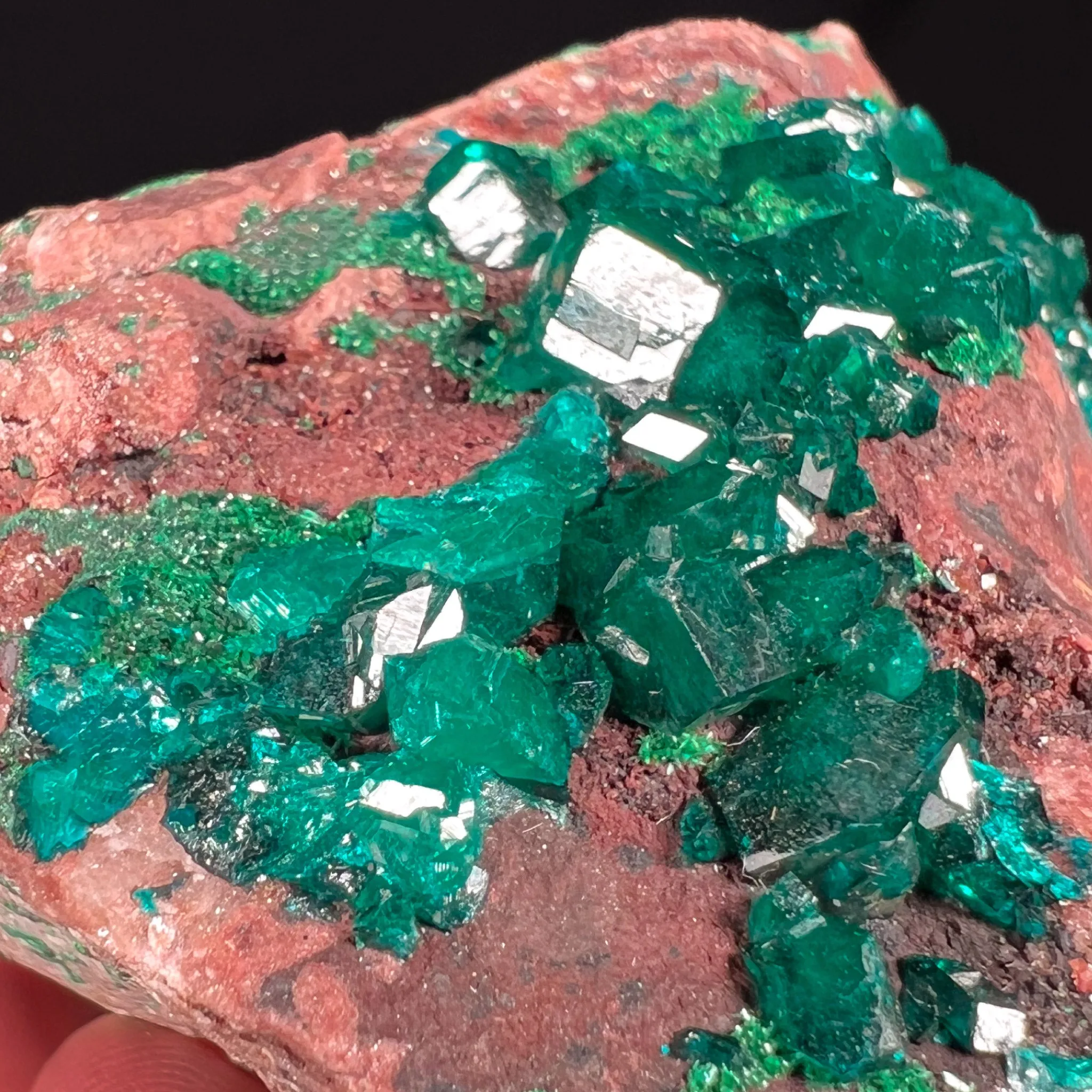 Large Dioptase with Malachite