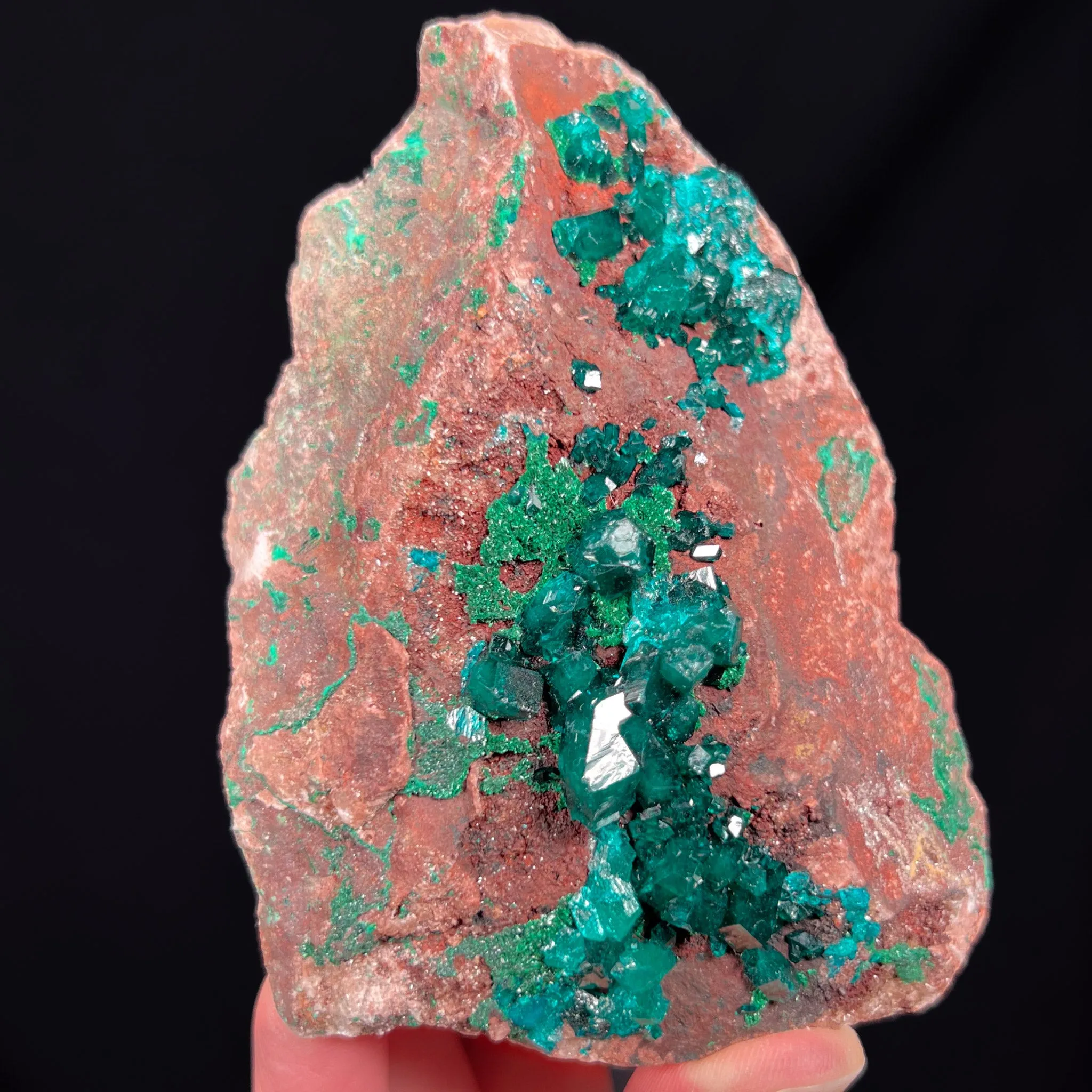 Large Dioptase with Malachite