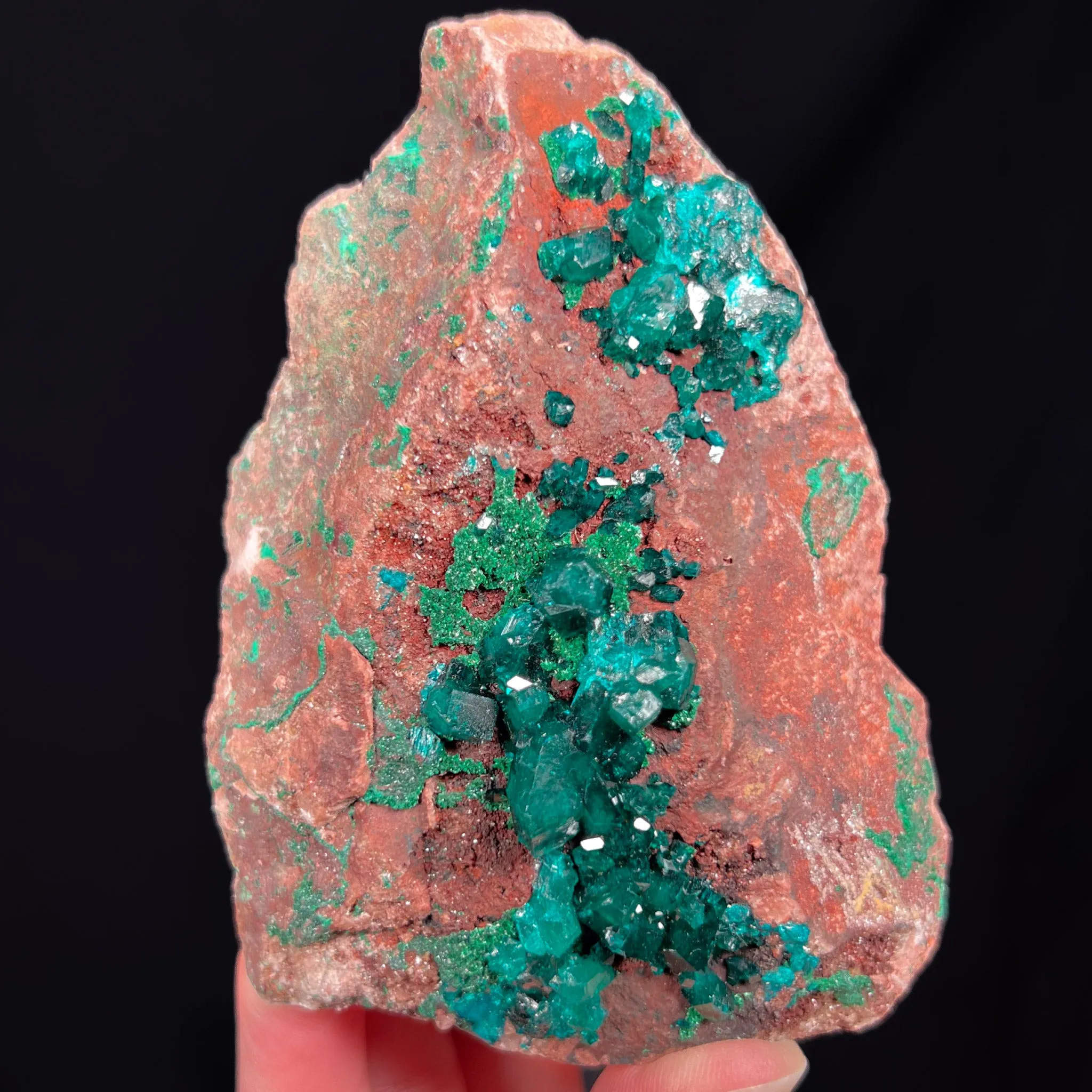 Large Dioptase with Malachite