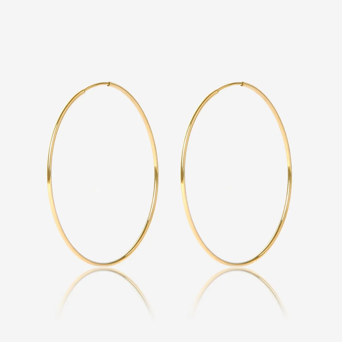 Large Endless 14k Hoops