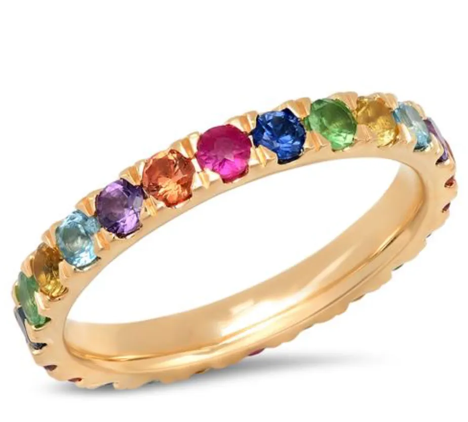 Large Multi Colored Eternity Band