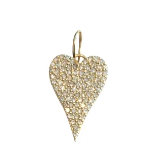 Large Pave Heart Charm