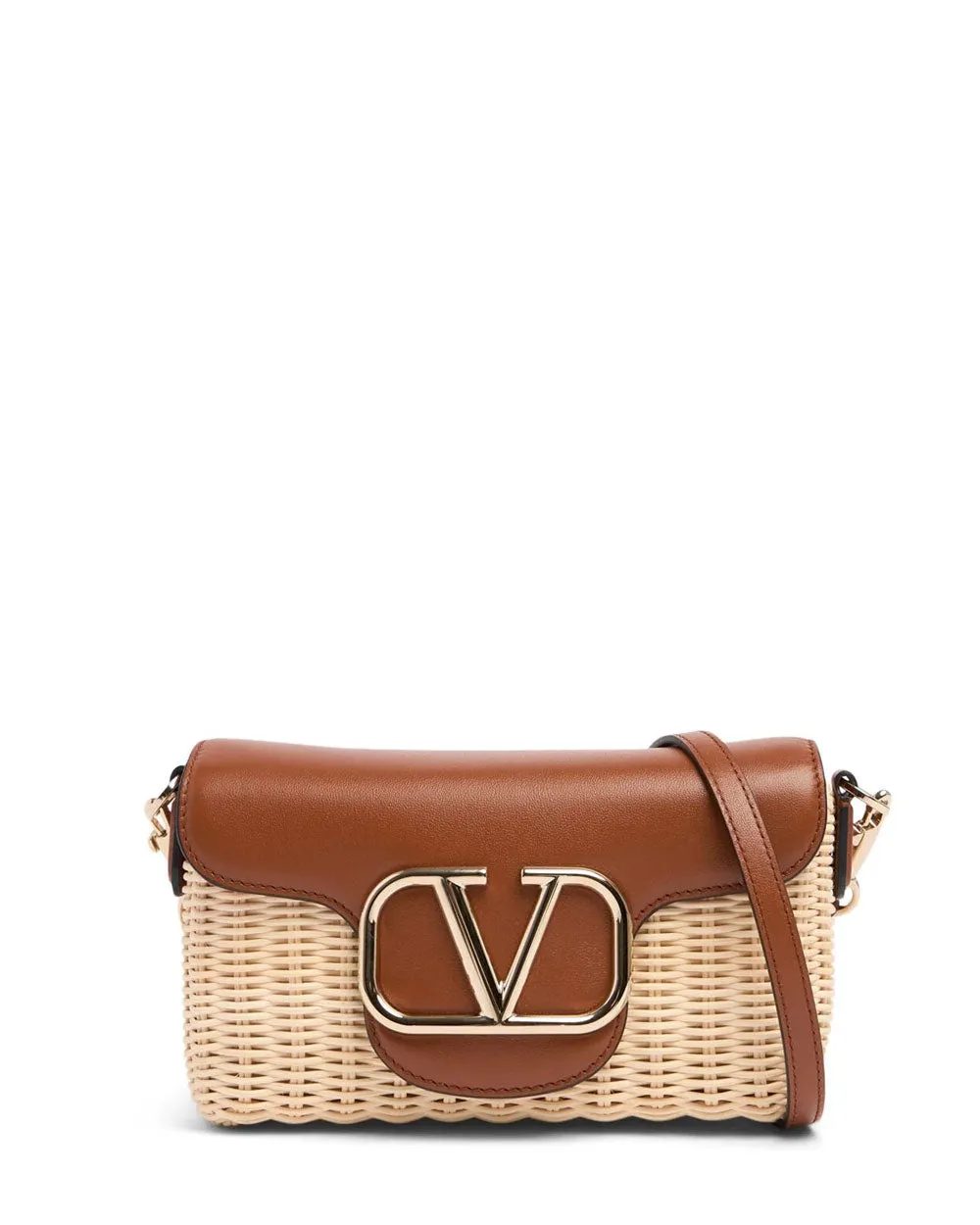 Loco VLogo Straw Shoulder Bag in Selleria