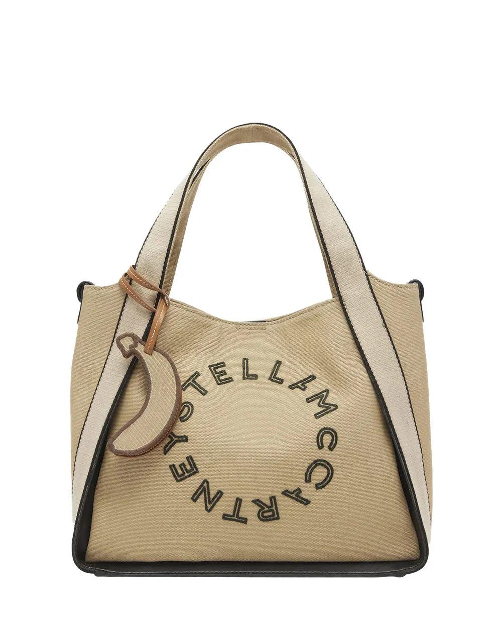 Logo Canvas Shopper Tote in Sand