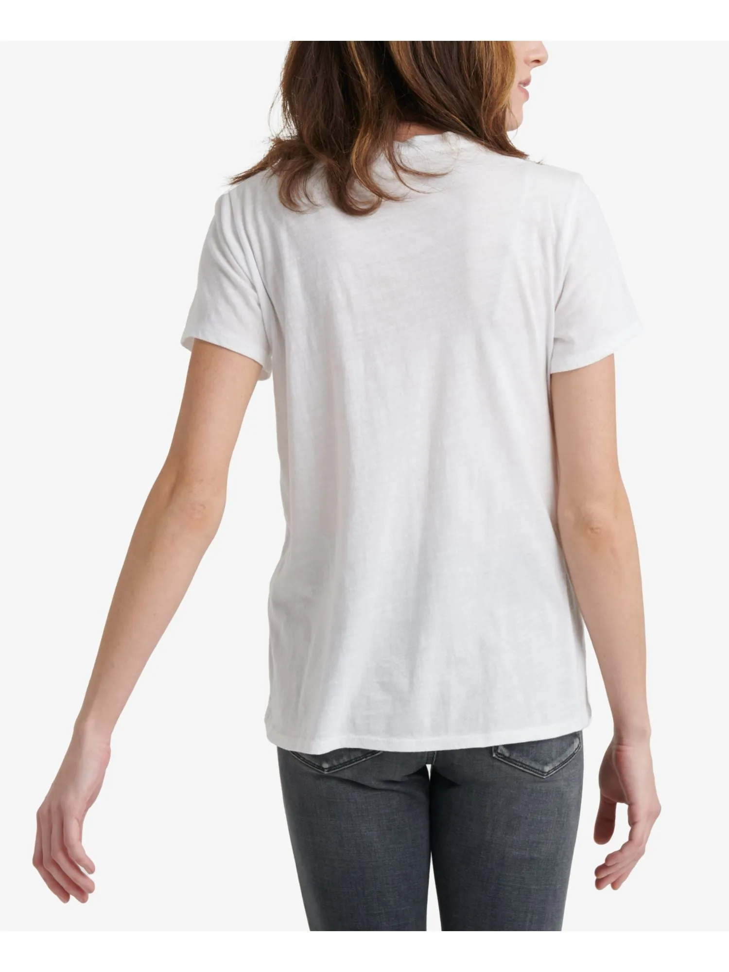 Lucky Brand Women's Varsity Tee White Size X-Large