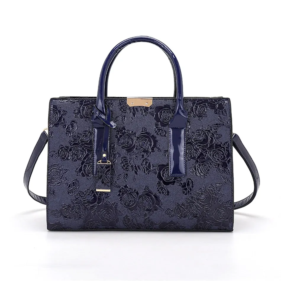 Luxury Designer Rose Pattern Printed Crossbody Handbags for Women