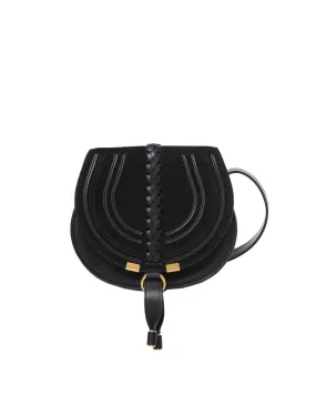 Marcie Small Saddle Bag in Black