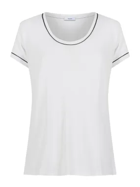 Maxi T-shirt girocollo in Viscosa Summer - Bianco