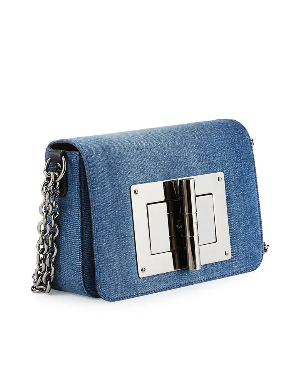 Medium Natalia Crossbody Bag in Denim