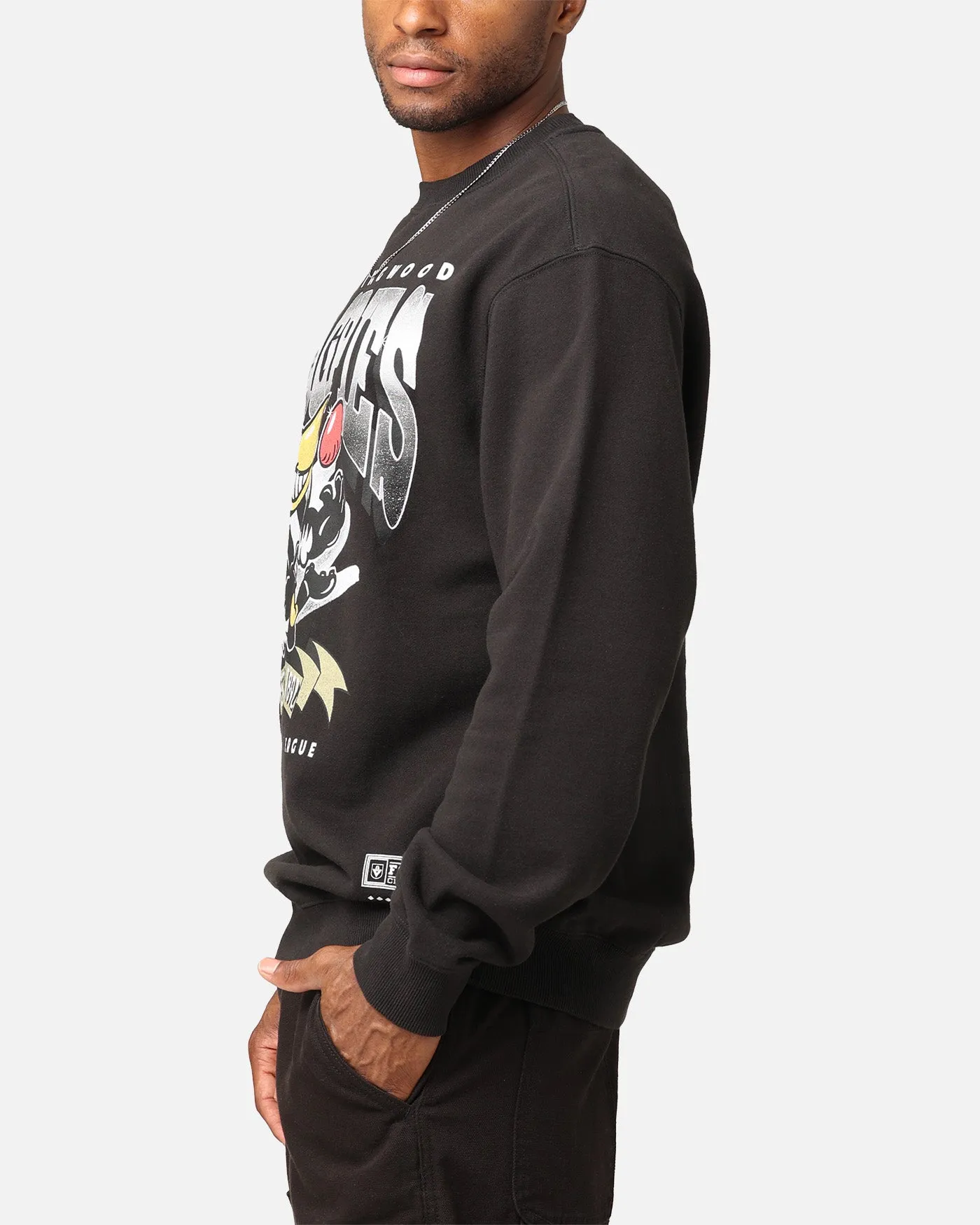 Mitchell & Ness Collingwood Magpies Character Crewneck Faded Black