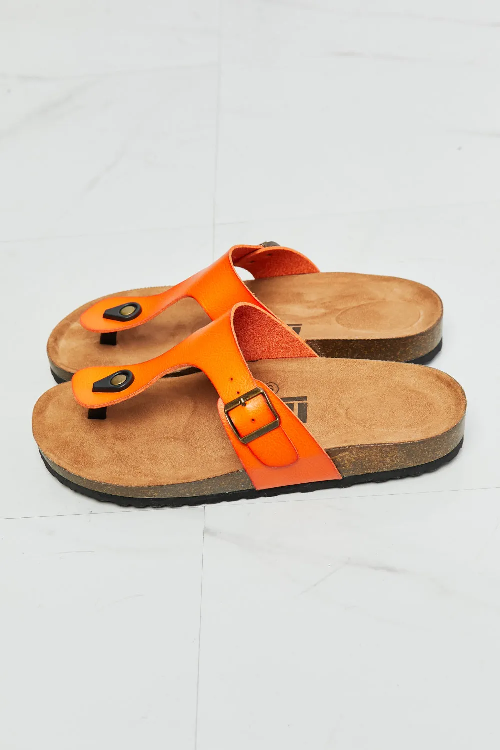 MMShoes Drift Away T-Strap Flip-Flop in Orange