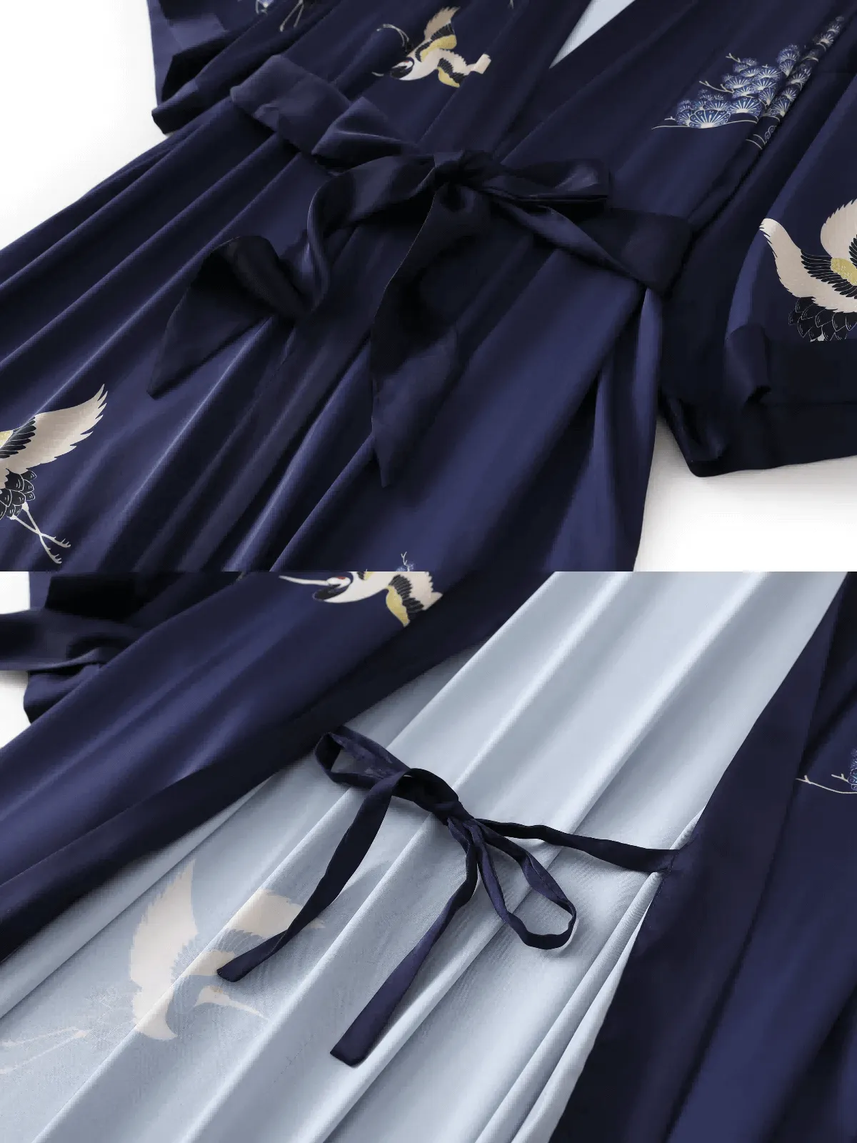 Mountain Crane Kimono Robe