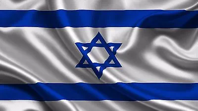 National Flag of Israel Polyester Star of David  Indoor / Outdoor 5 x 7 ft