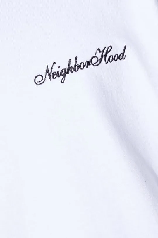 NEIGHBORHOOD cotton longsleeve top white color smooth 241PCNH.LT03