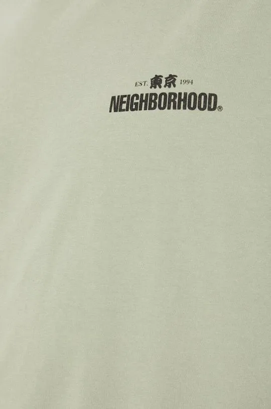 NEIGHBORHOOD cotton t-shirt NH . Tee men’s green color with a print 241PCNH.ST04