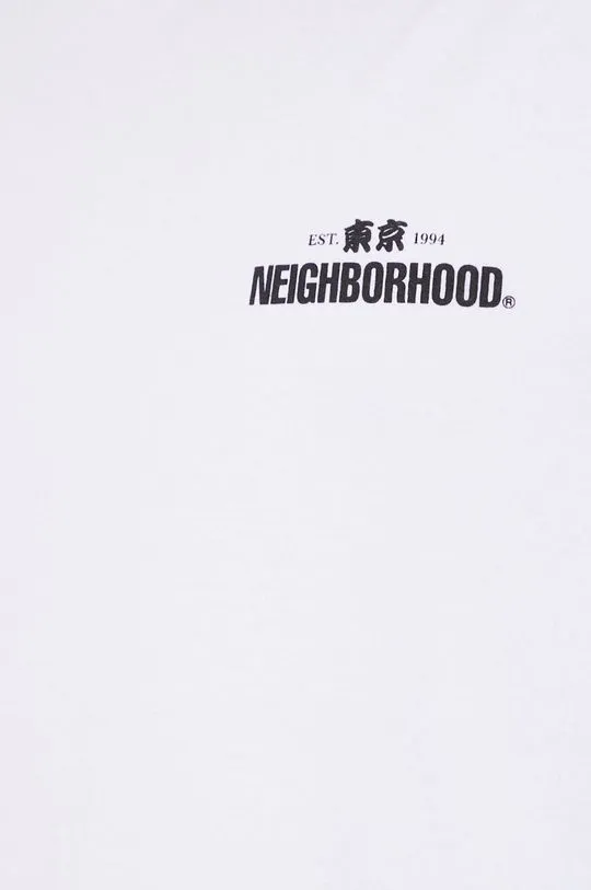 NEIGHBORHOOD cotton t-shirt NH . Tee men’s white color with a print 241PCNH.ST04