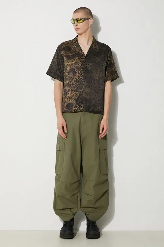 NEIGHBORHOOD cotton trousers Wide Cargo Pants green color 241YTNH.PTM06