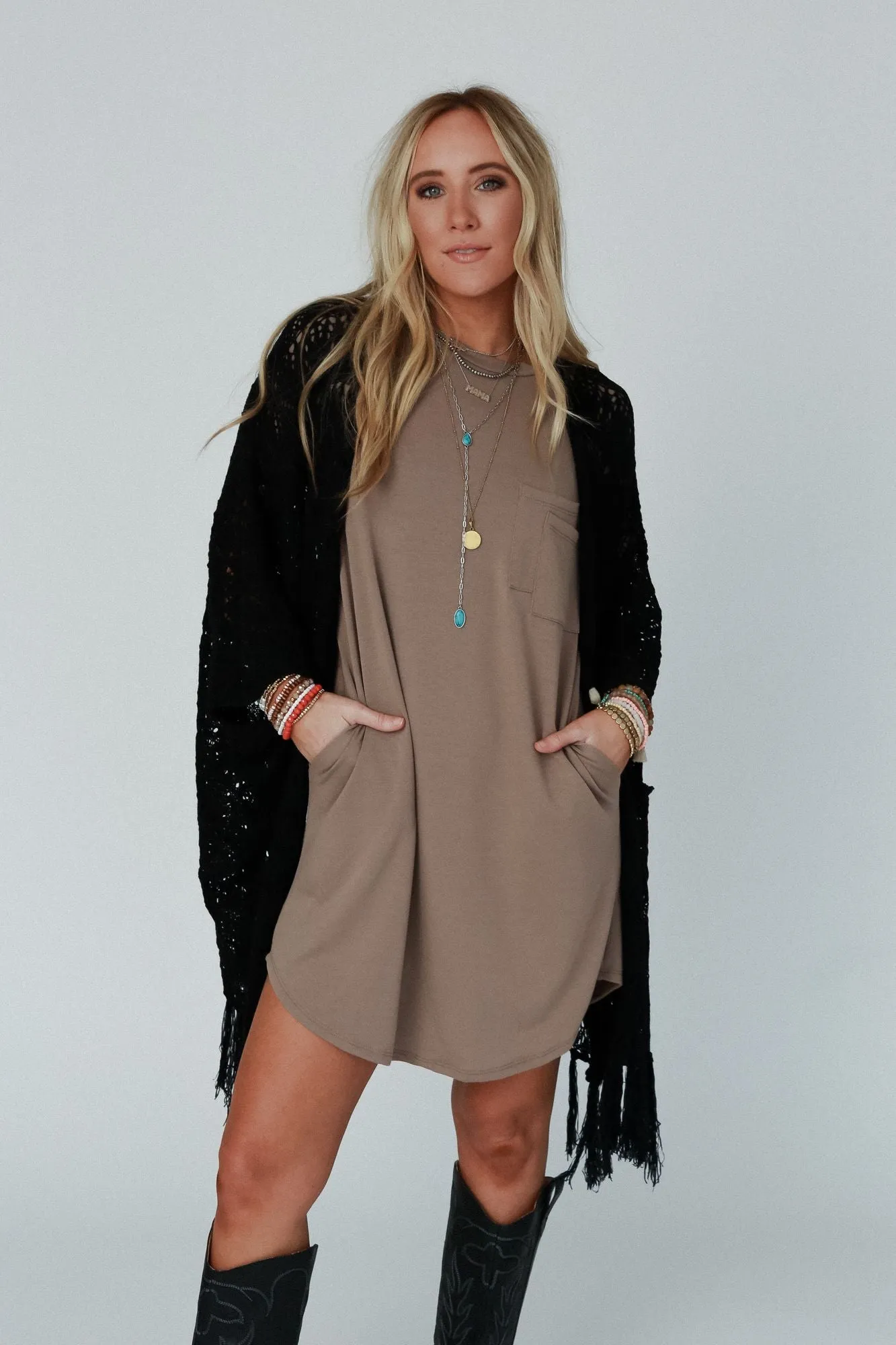 On The Fringe Kimono - Black