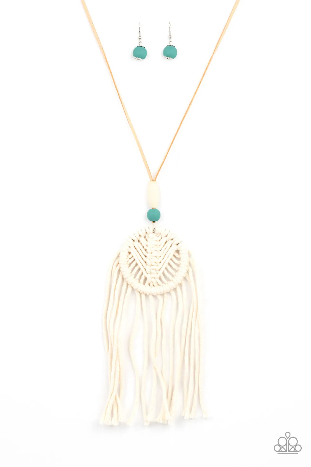 Paparazzi Desert Dreamscape - Blue Macrame Necklace