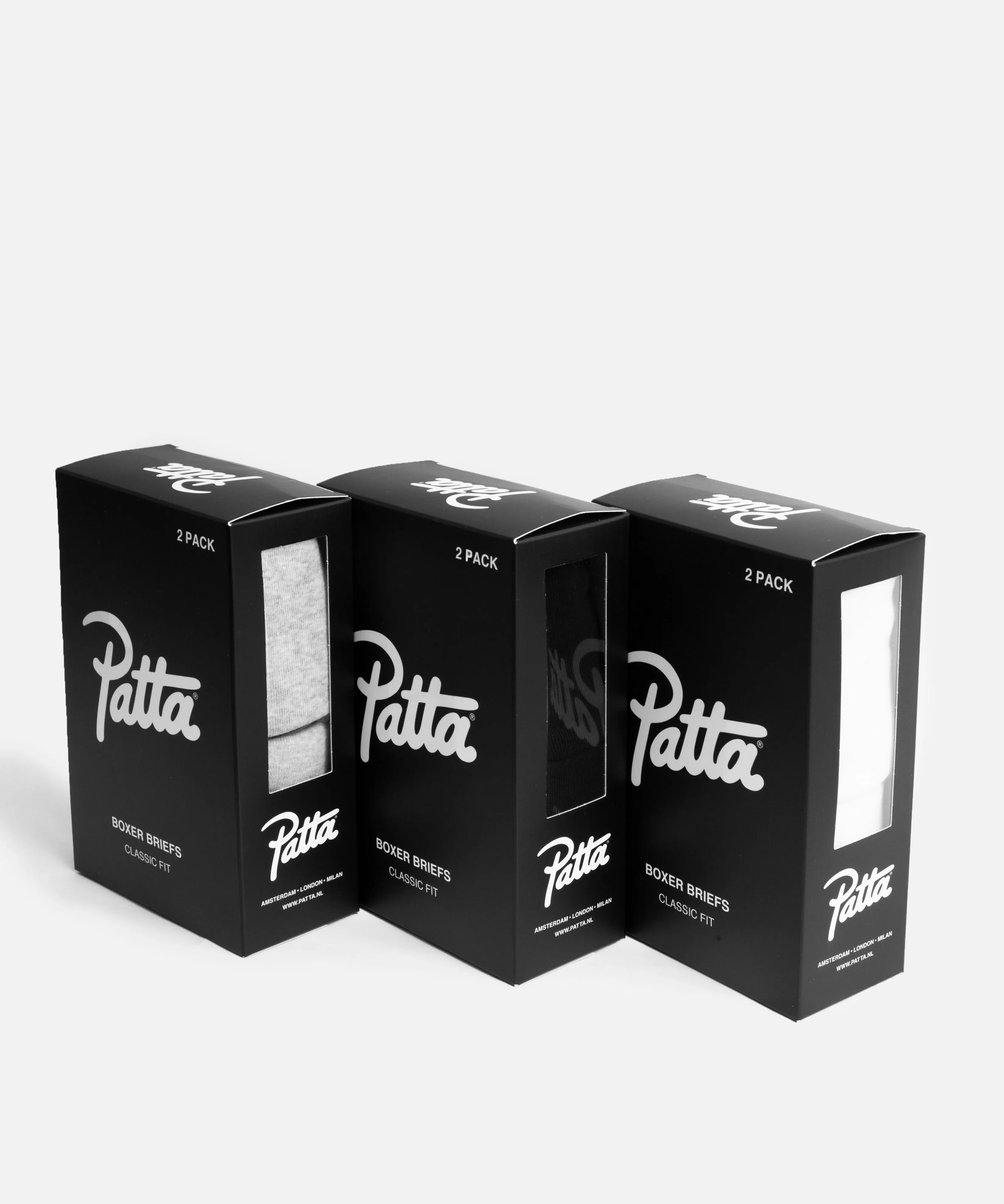 Patta Underwear Boxer Briefs 2-Pack (Melange Grey)