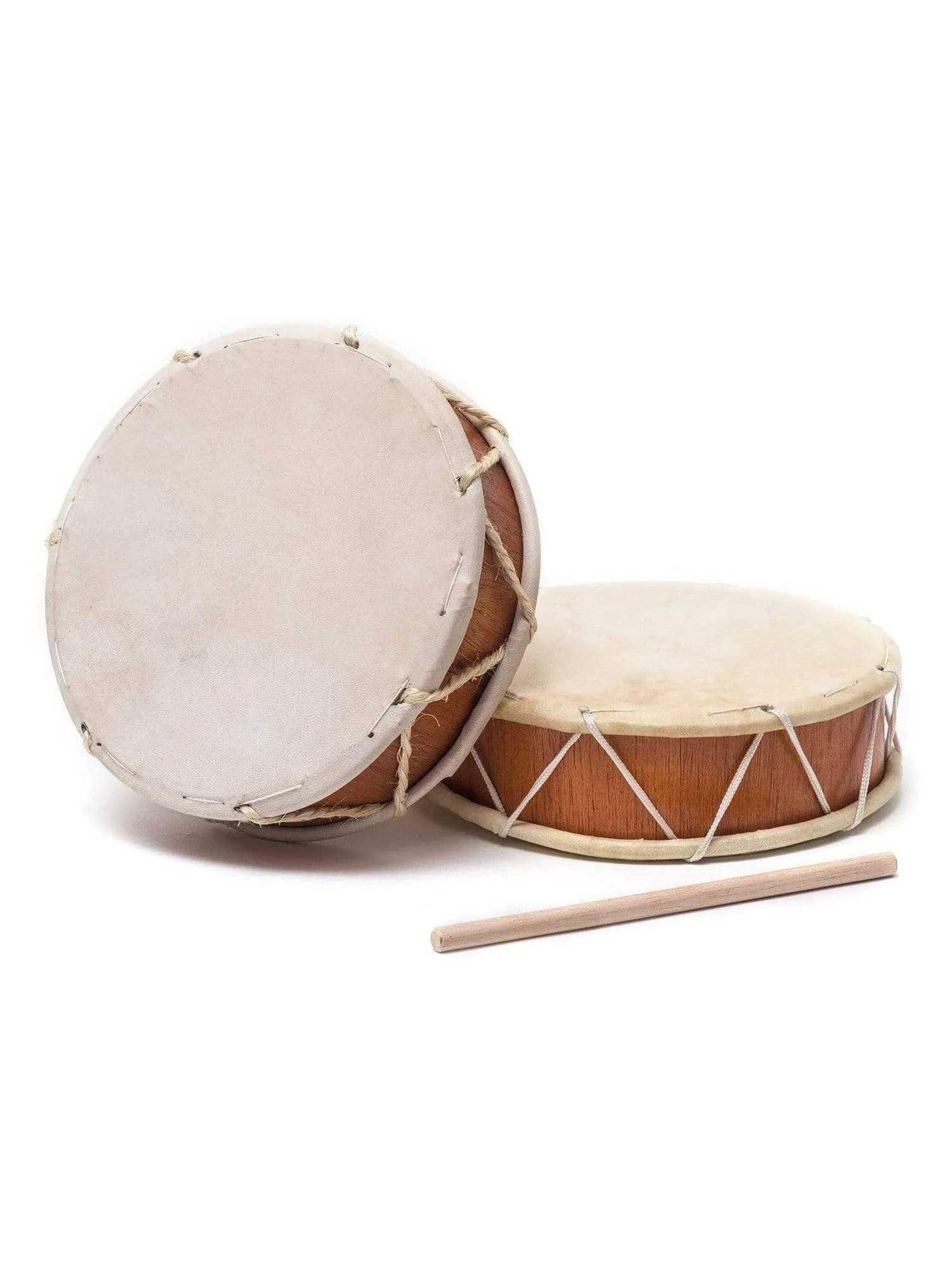 Peruvian Round Two-Sided Hand Drum 8 in