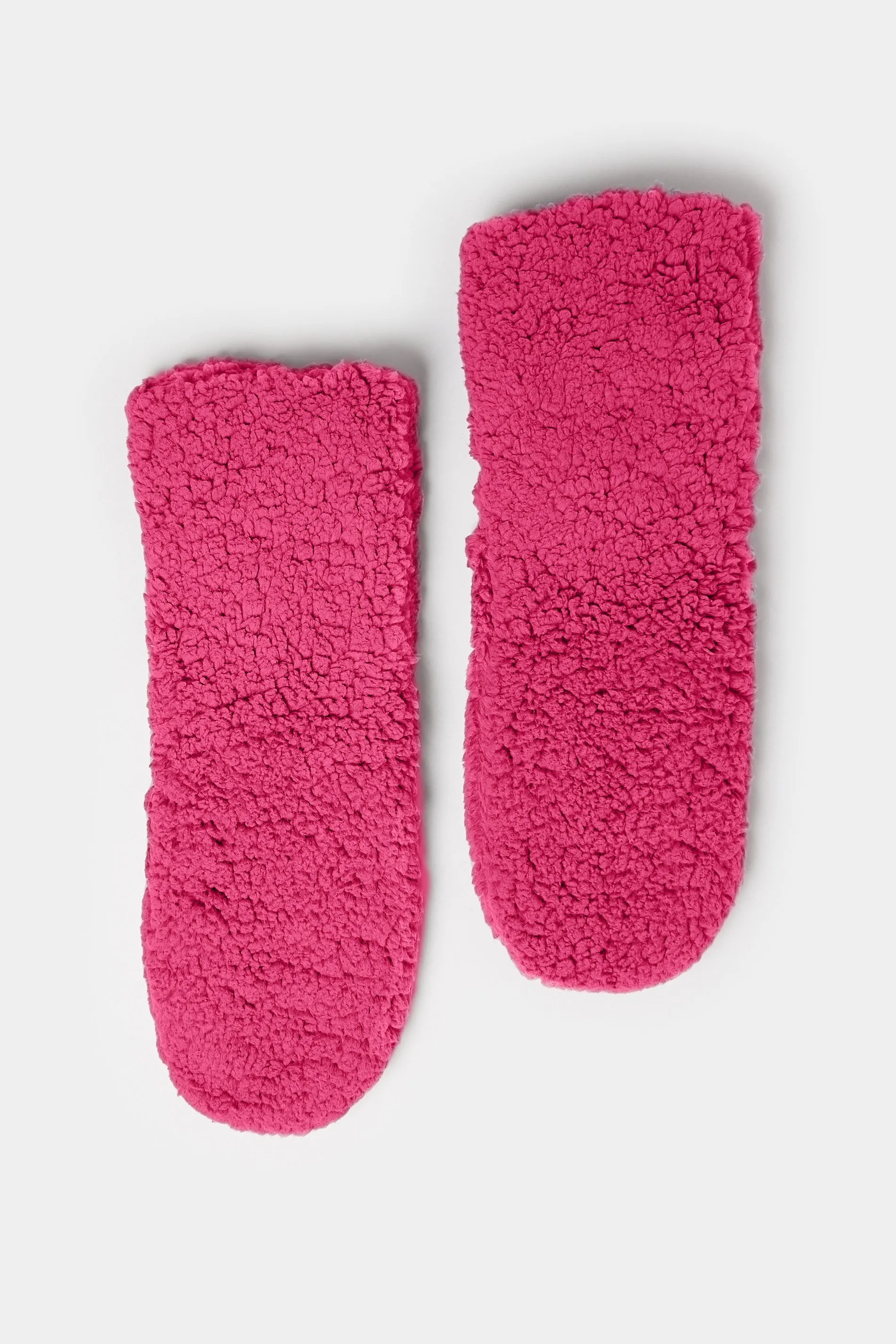 Pink Fluffy Slipper Socks