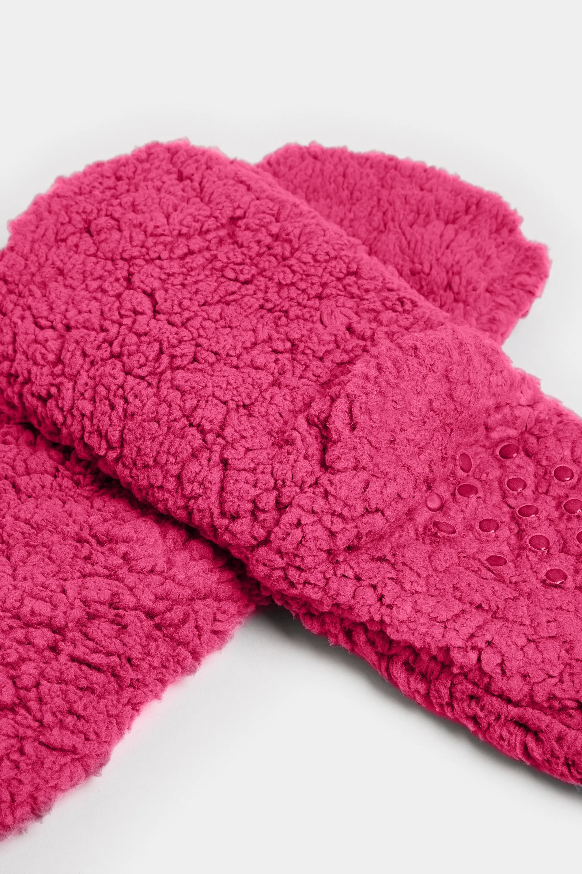 Pink Fluffy Slipper Socks