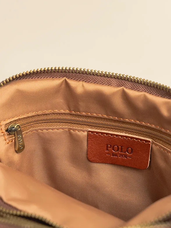 Polo Vega Double Zip Sling  Brown