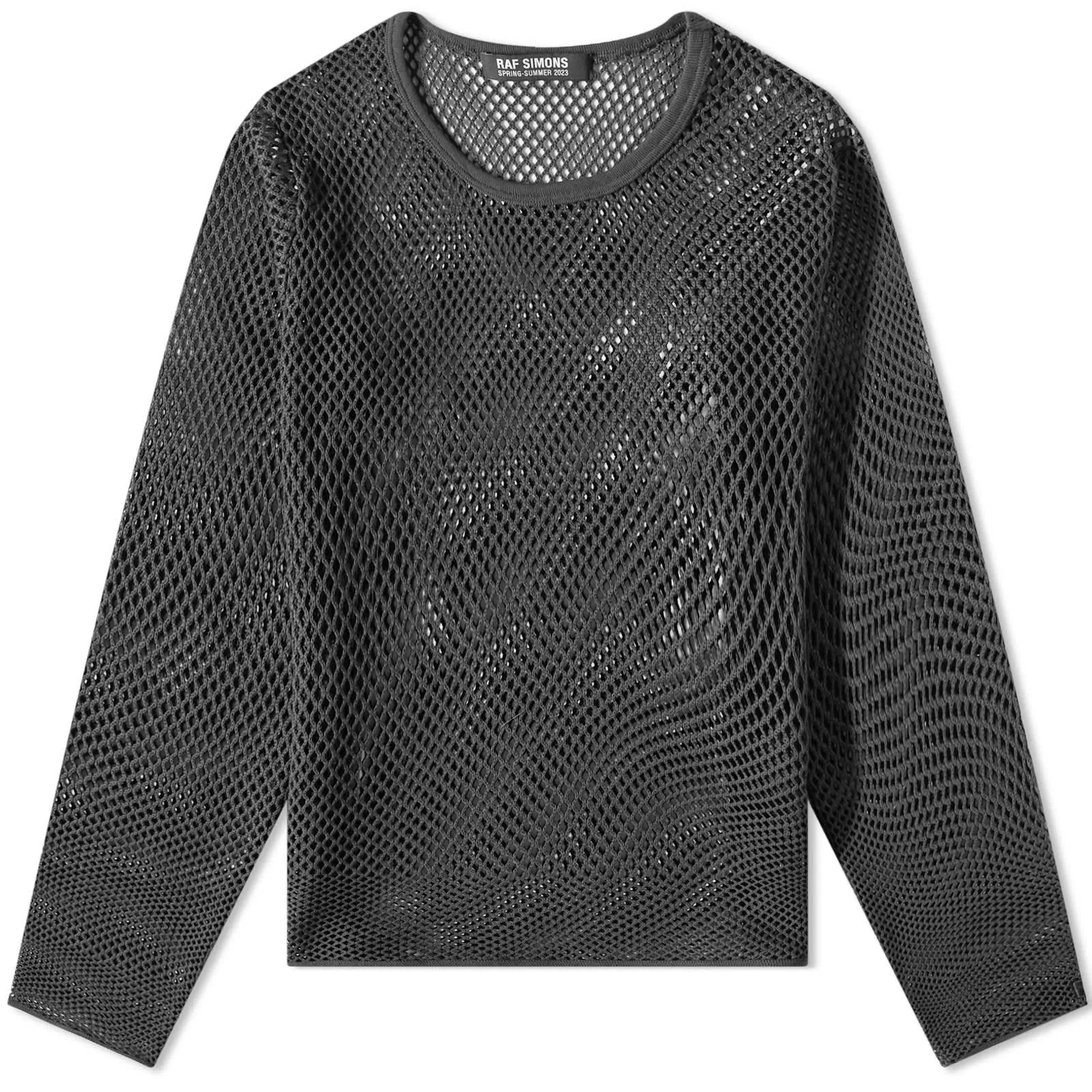 Raf Simons Long Sleeve Net T-ShirtDark Grey