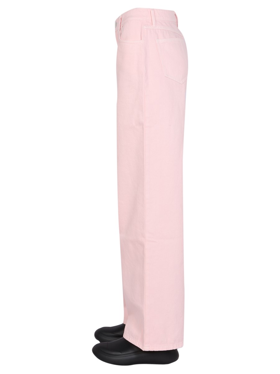 RAF SIMONS      PANTALONE WIDE LEG IN DENIM DI COTONE