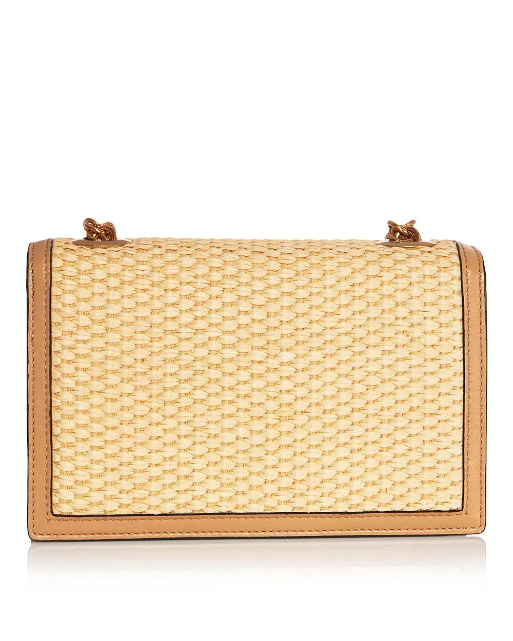 Raffia Woven Tro Bag in Beige