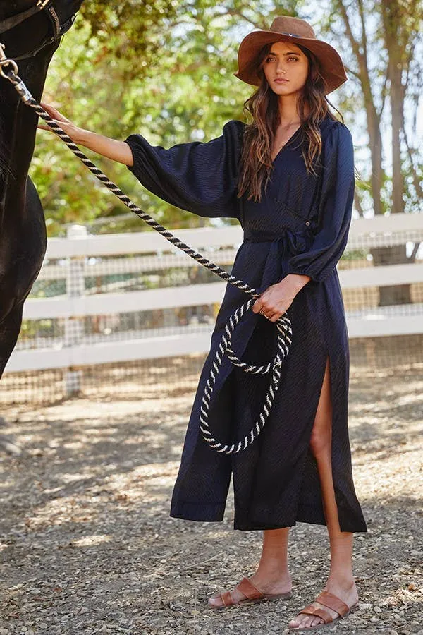 Sale - Vicky Kimono Style Wrap Long Dress