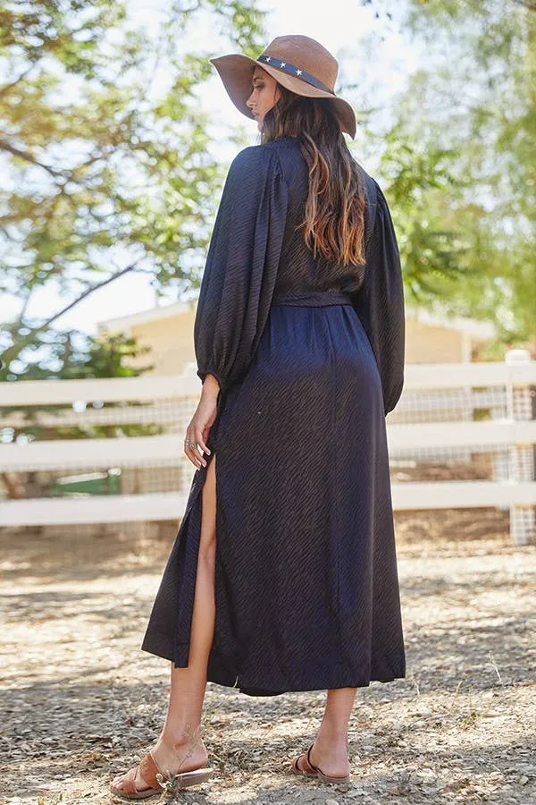 Sale - Vicky Kimono Style Wrap Long Dress