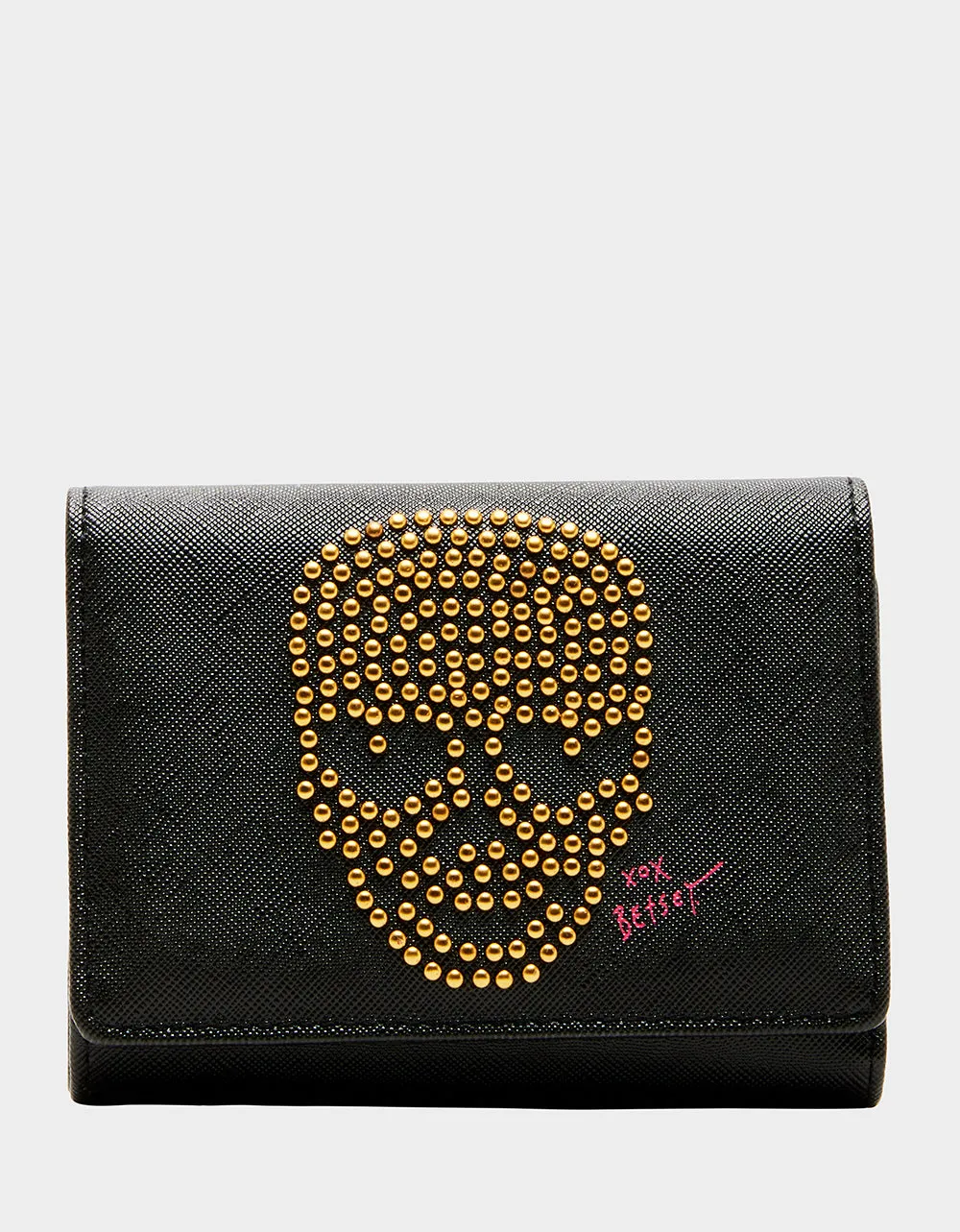 SKULL BOSS TRIFOLD WALLET BLACK