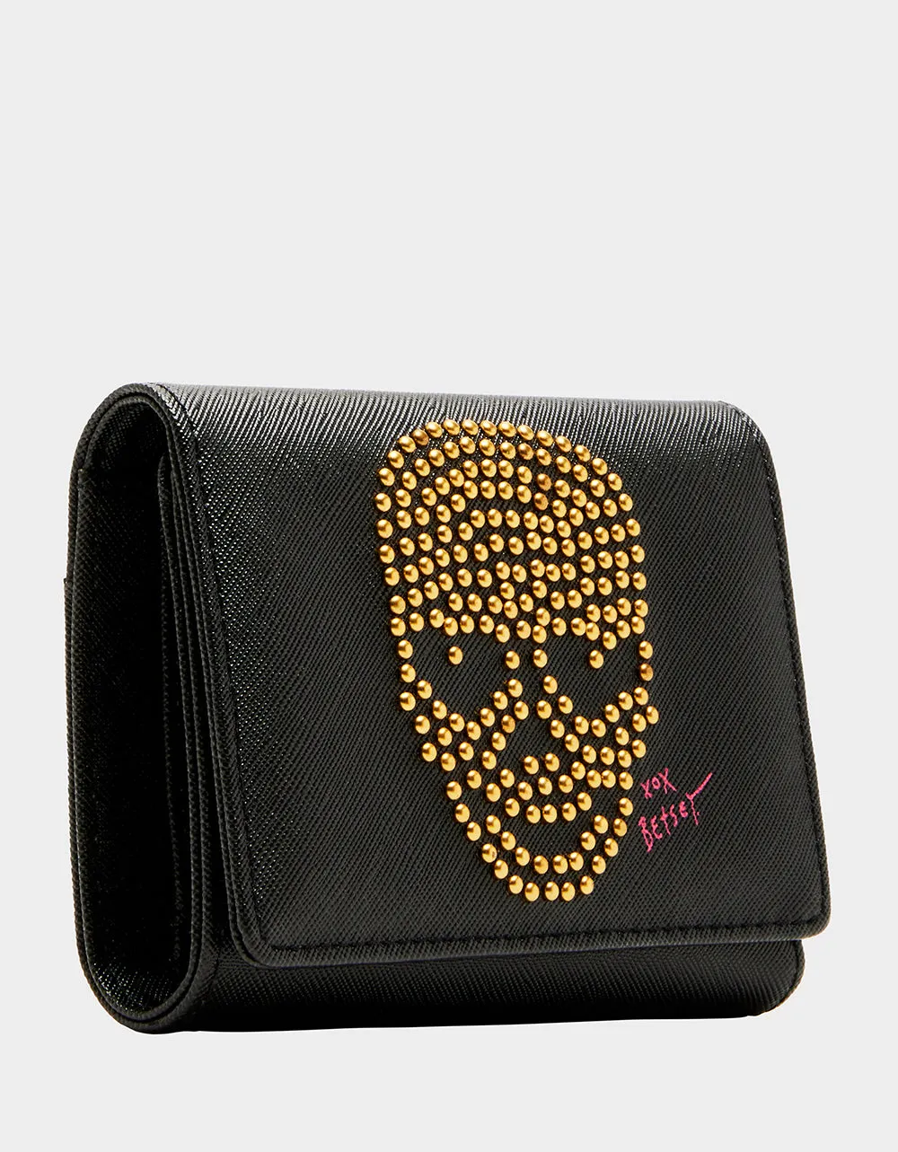 SKULL BOSS TRIFOLD WALLET BLACK