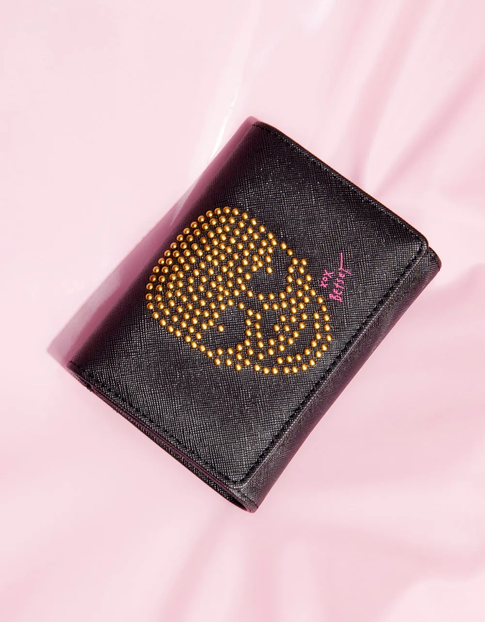 SKULL BOSS TRIFOLD WALLET BLACK