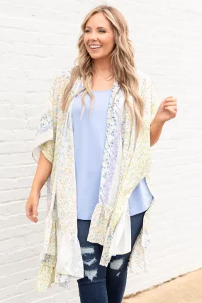 Spring Sights Kimono, Taupe