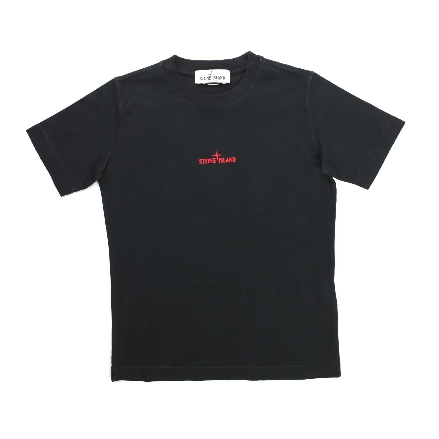 Stone Island Black Printed T-Shirt For Boy 01