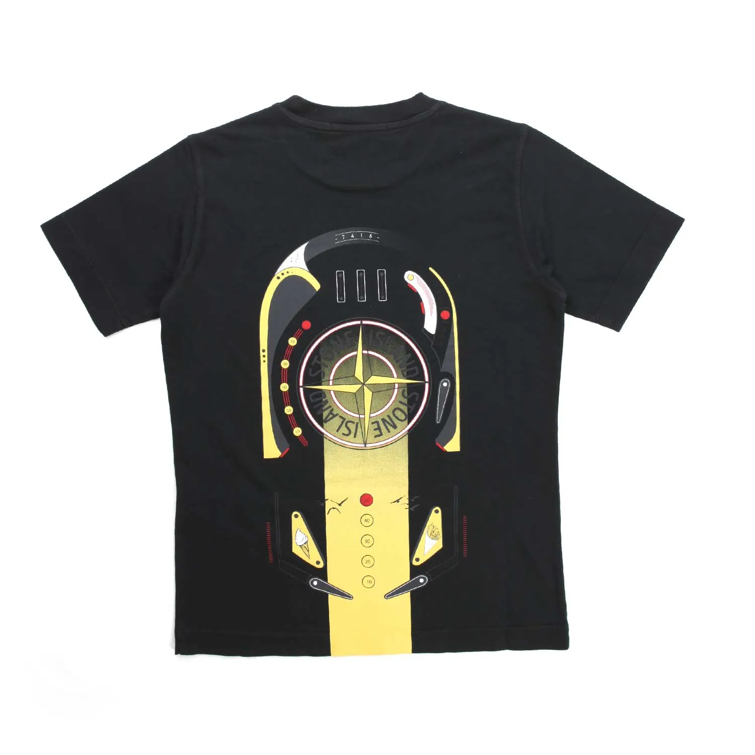 Stone Island Black Printed T-Shirt For Boy 01