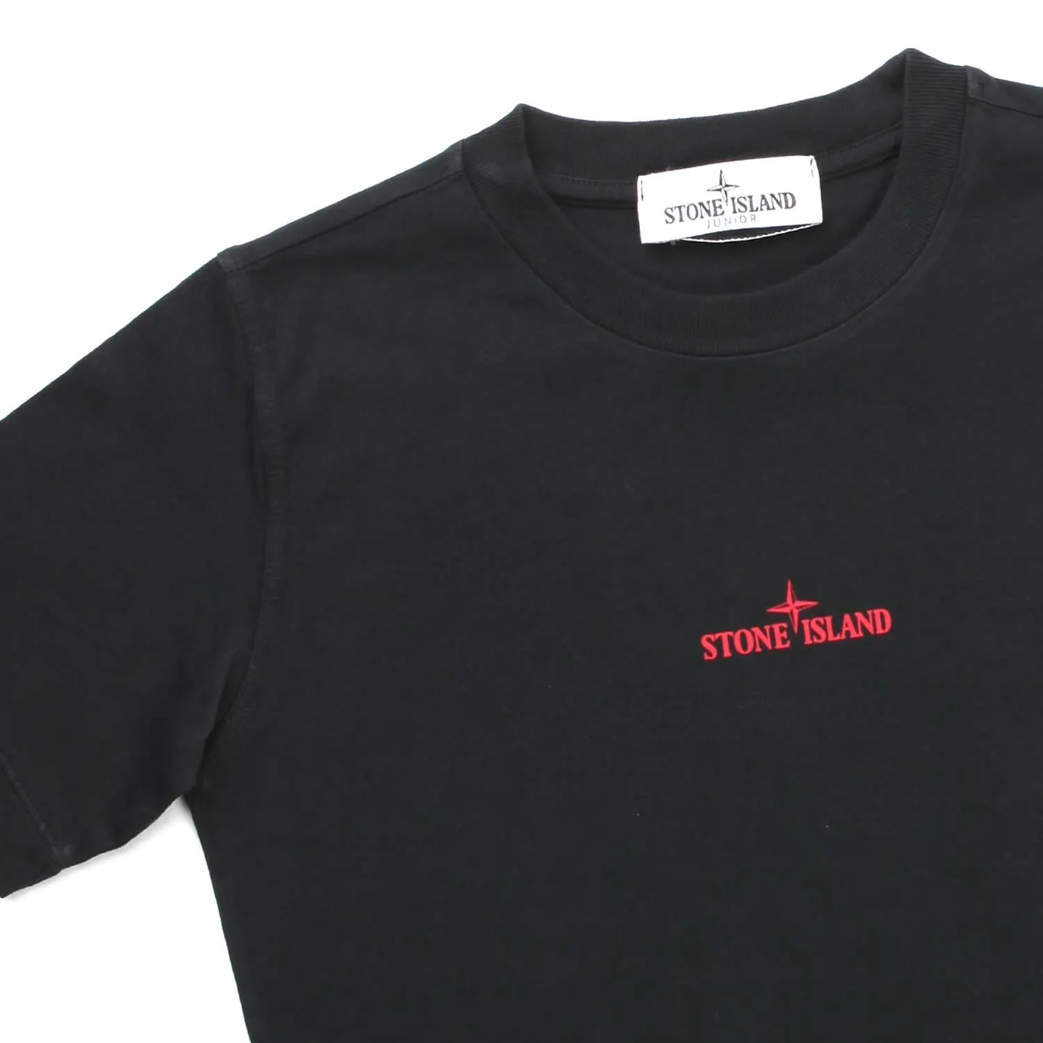 Stone Island Black Printed T-Shirt For Boy 01