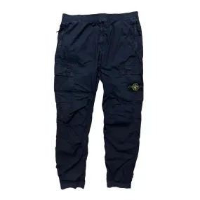 Stone Island Blue Canvas Cargos