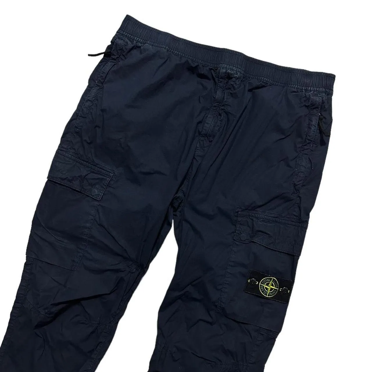 Stone Island Blue Canvas Cargos