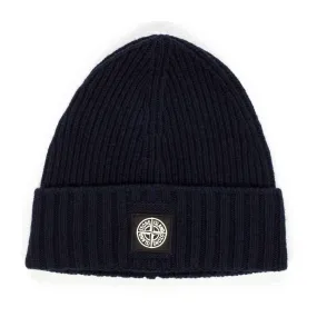 Stone Island Boy Blue Wool Blend Hat