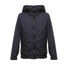 Stone Island Dark Blue Crinkle Reps Jacket For Children And Teen