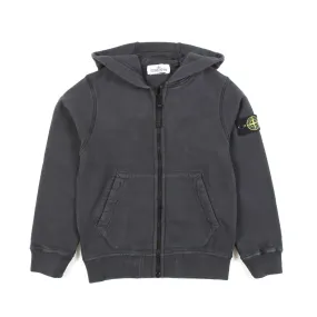 Stone Island Graphite Hooded Sweatshirt With Compass Logo Patch