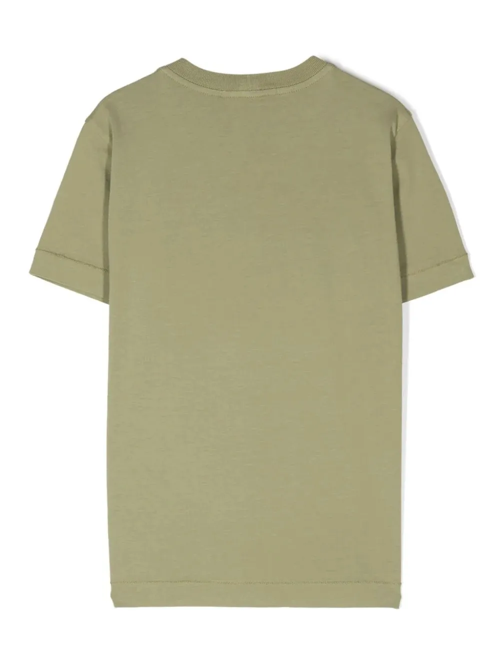 STONE ISLAND JUNIOR Light Green T-Shirt With Logo Patch