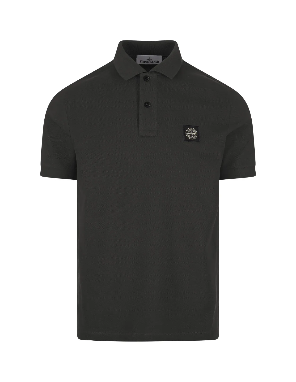 STONE ISLAND Lead Grey Piqu? Slim Fit Polo Shirt